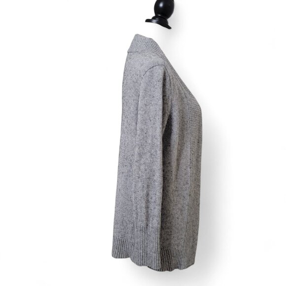 J. Crew Size M Gray Black Marled Open Cardigan, Gently Used Condition - Picture 5 of 11